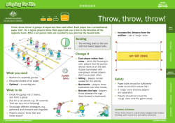 Throw, throw, throw!