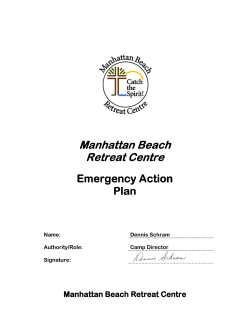emergency action plan - Manhattan Beach Retreat Centre