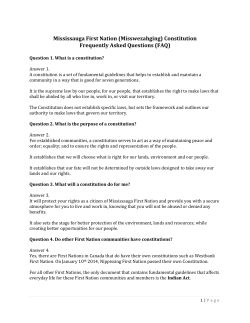 Constitution Frequently Asked Questions (FAQ)