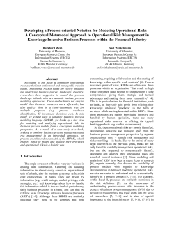 Developing a Process-oriented Notation for Modeling