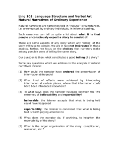 Introduction to Natural Narrative
