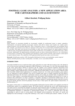 football game analysis: a new application area for cartographers