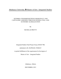 INTERRELATIONSHIP BETWEEN DEMOCRACY AND CAPITALISM