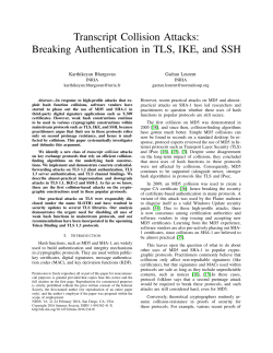 Transcript Collision Attacks: Breaking Authentication in TLS