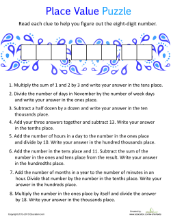 Place Value Puzzle