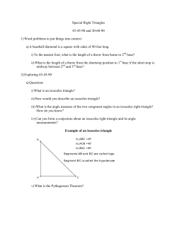 Special Right Triangles 45-45-90 and 30-60