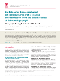 Guidelines for transoesophageal echocardiographic probe cleaning