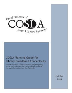 COSLA Planning Guide for Library Broadband Connectivity