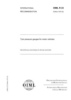 OIML R 23 (E), Edition 1975