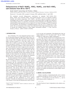 Deliquescence of NaCl&ndash;NaNO3 , KNO3