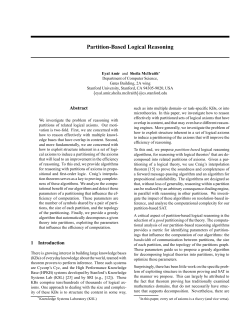 Partition-Based Logical Reasoning