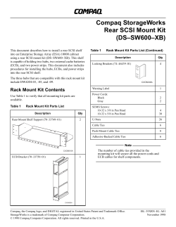 Compaq StorageWorks Rear SCSI Mount Kit