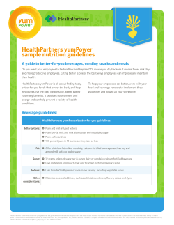 HealthPartners yumPower sample nutrition guidelines