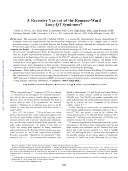 A Recessive Variant of the Romano-Ward Long