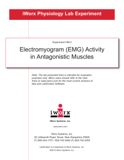 Electromyogram (EMG) Activity in Antagonistic Muscles