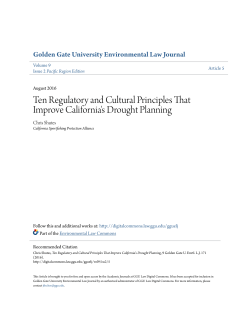 Ten Regulatory and Cultural Principles That Improve California`s