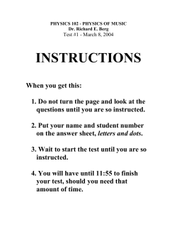 physics 102 - physics of music