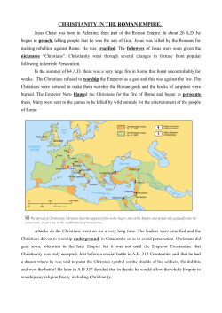 christianity in the roman empire.