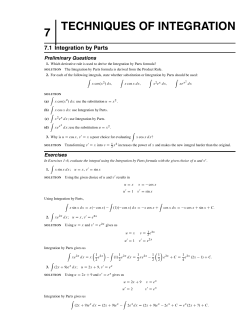 7 TECHNIQUES OF INTEGRATION