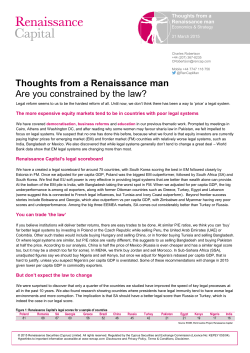 Thoughts from a Renaissance man Are you constrained by the law?