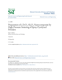 Preparation of a ZrO₂-Al₂O₃ Nanocomposite by