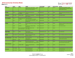 2016 Community Christmas Meals