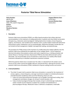 Posterior Tibial Nerve Stimulation - hmsa.com
