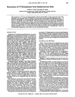 Extraction of [ 14C]Glyphosate from