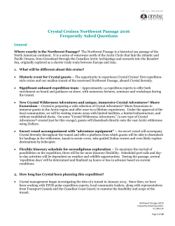 Crystal Cruises Northwest Passage 2016 Frequently