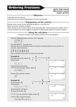 Ordering Fractions