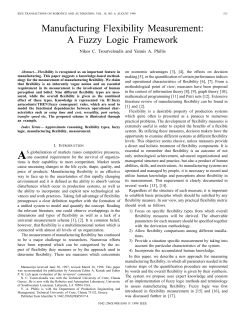 Manufacturing Flexibility Measurement: A Fuzzy Logic Framework