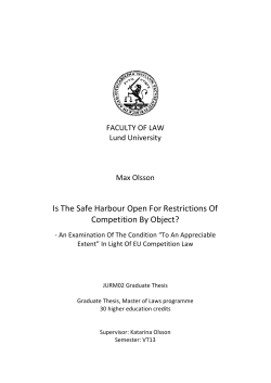 Is The Safe Harbour Open For Restrictions Of