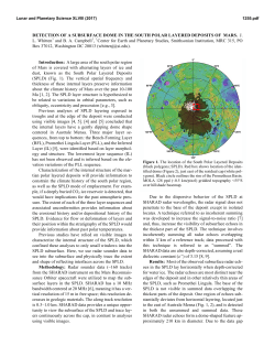 Detection of a Subsurface Dome in the South Polar Layered