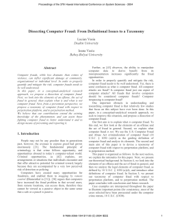 Dissecting Computer Fraud: From Definitional Issues to a Taxonomy