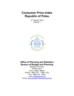 Consumer Price Index Republic of Palau