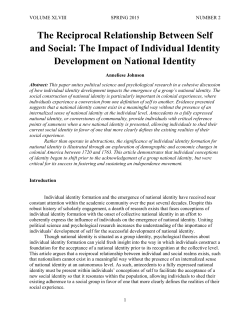The Reciprocal Relationship Between Self and Social: The Impact of