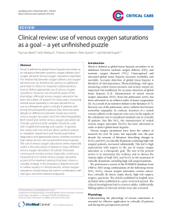 use of venous oxygen saturations as a goal