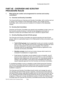 part 4e - overview and scrutiny procedure rules
