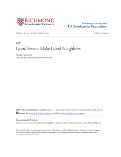 Good Fences Make Good Neighbors