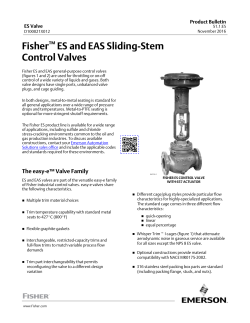 Fisher&trade; ES and EAS Sliding-Stem Control Valves