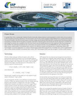 Biosolids Odor Control via Sodium Chlorite and Calcium Nitrate