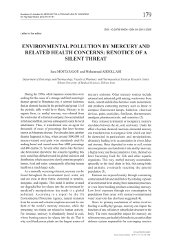 environmental pollution by mercury and related health