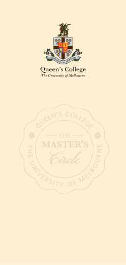 join the Master`s Circle - Queen`s College