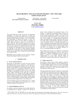 measurement and analysis of poverty and welfare using fuzzy sets