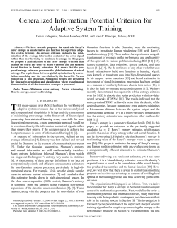 Generalized information potential criterion for adaptive system training