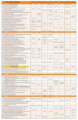 Concurrent Session Schedule