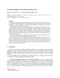 Learning Ontologies from Natural Language Texts