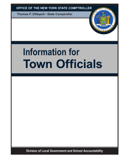 Information for Town Officials - Office of the State Comptroller