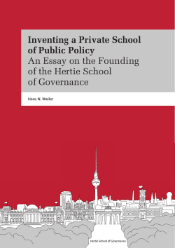 Inventing a private school of public policy