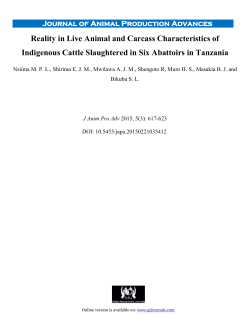 Reality in Live Animal and Carcass Characteristics of Indigenous
